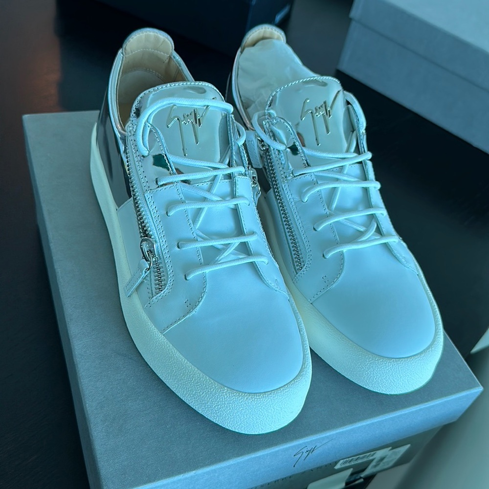 Giuseppe Zanotti “Birel/ Vague Bianco “ leather shoes , size 11